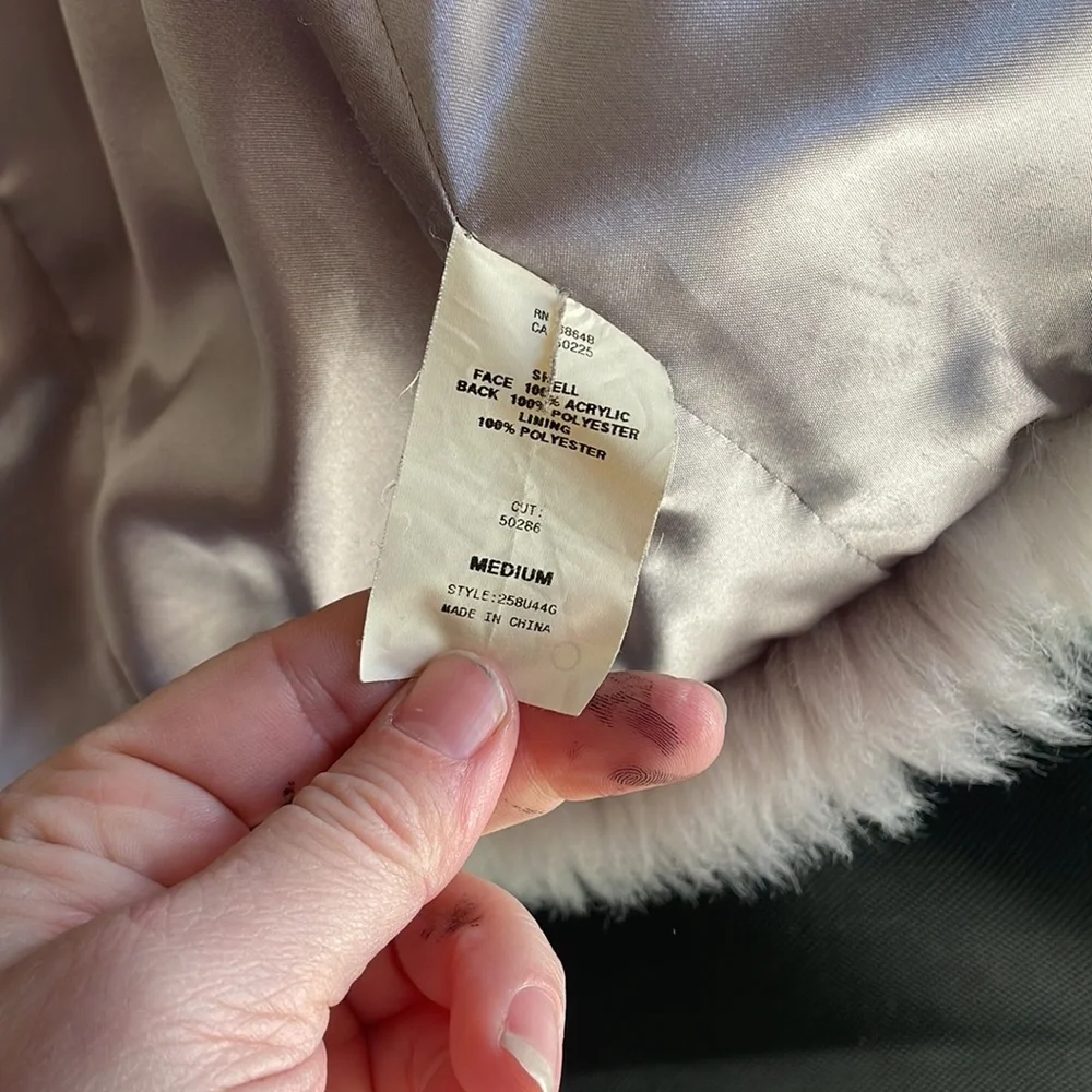Vintage 90s Allen Schwartz Faux Fur Vest! Medium